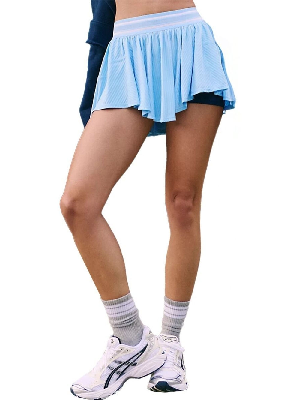 FP Movement by Free People Light Blue & Navy Layered Active Skort - Picture 4 of 5
